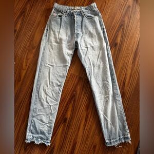Guess women's vintage Faded Blue Jeans